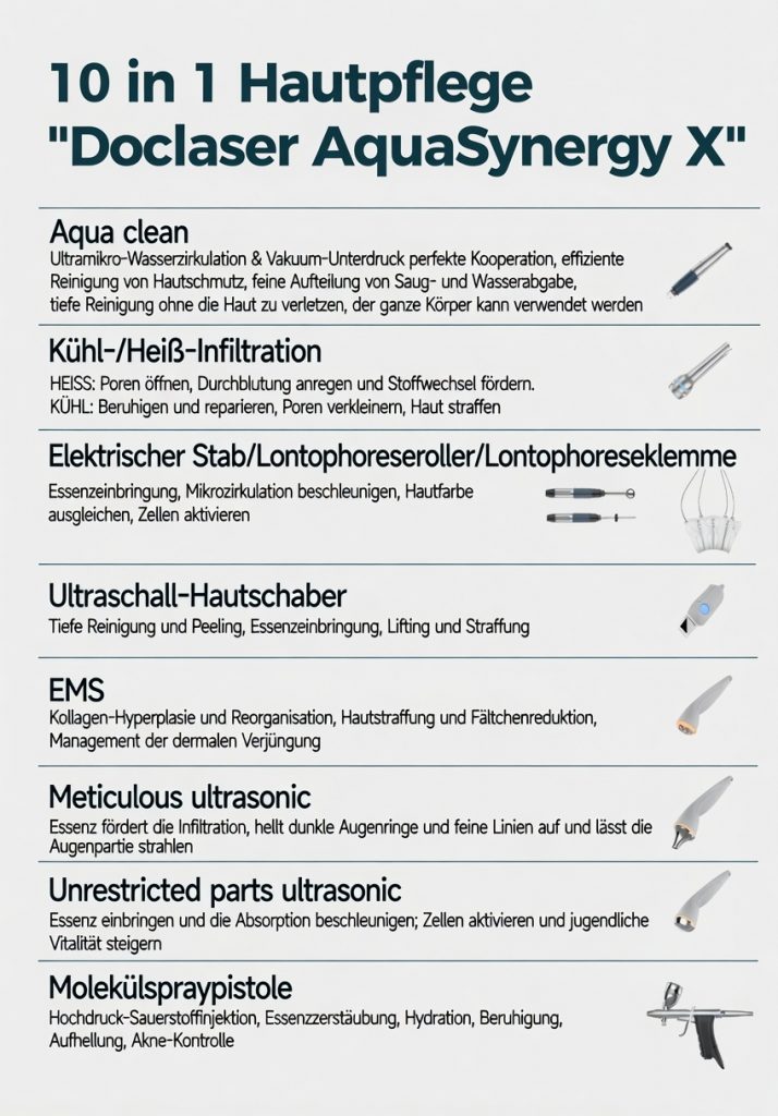 Aqua Synergy X Handstücke Nahaufnahme